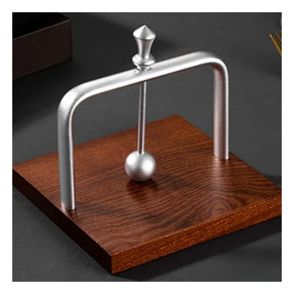 PACK2 DISPENSADOR DE COLOR PLATEADO VERTICAL CON BASE MADERA INTEGRADA YREGALO STICKER - 3
