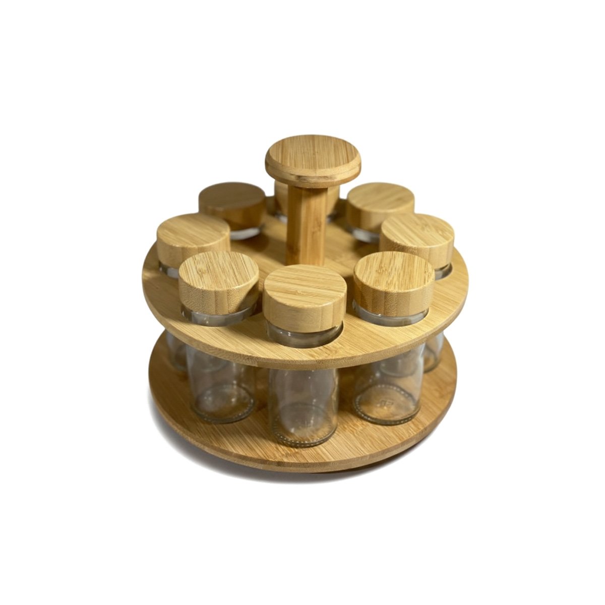 PACK4 SOPORTE CON 8 FRASCOS Y ROTACION SUAVE PARA SELECCIONAR ESPECIAS YPAPEL REGALO - 3