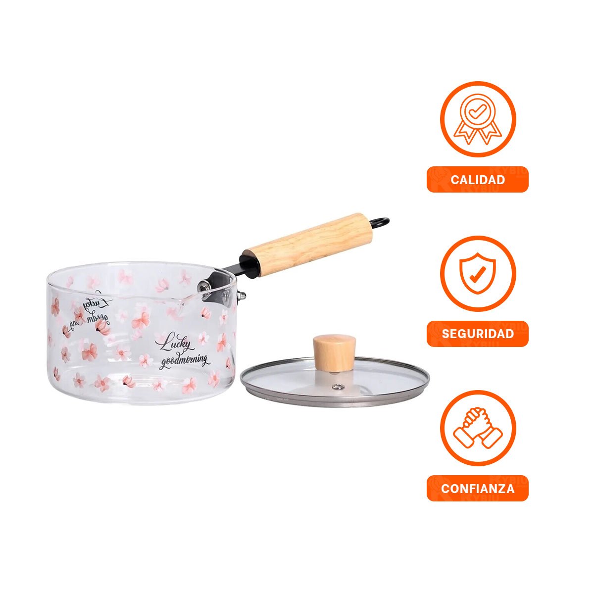 SOPERA PARA PRESENTAR CALDOS CON TAPA DE BOROSILICATO TRANSPARENTE FLORES YPAPEL REGALO - 5