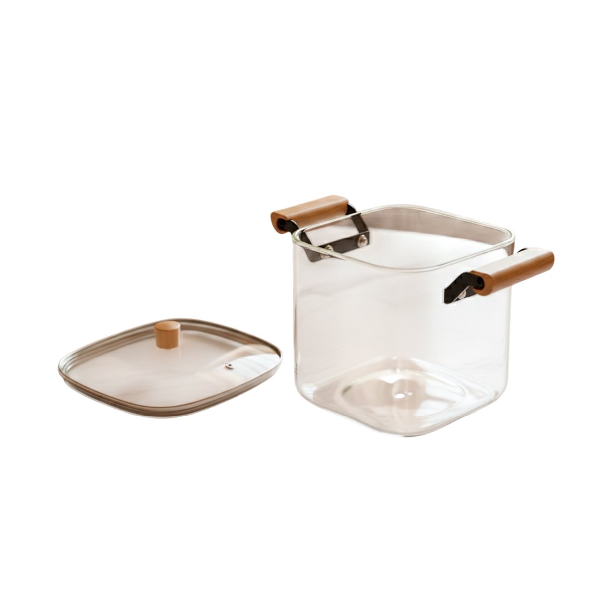 PACK4 HERVIDOR MODERNO DE VIDRIO PARA PREPARACIONES CASERAS 5500ML TRANSPARENTE YPAPEL REGALO - 3