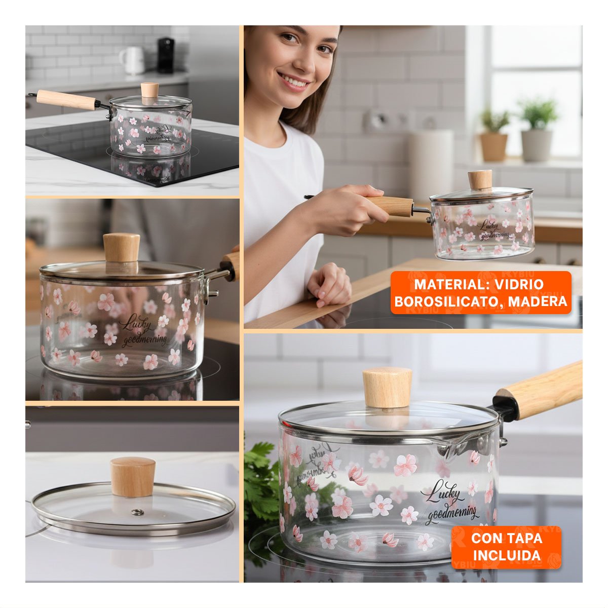SOPERA FUNCIONAL CON VIDRIO RESISTENTE Y DETALLE FLORAL TRANSPARENTE FLORES YPOST IT - 2