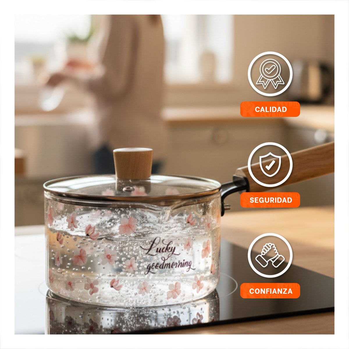 SOPERA FUNCIONAL CON VIDRIO RESISTENTE Y DETALLE FLORAL TRANSPARENTE FLORES YPOST IT - 5