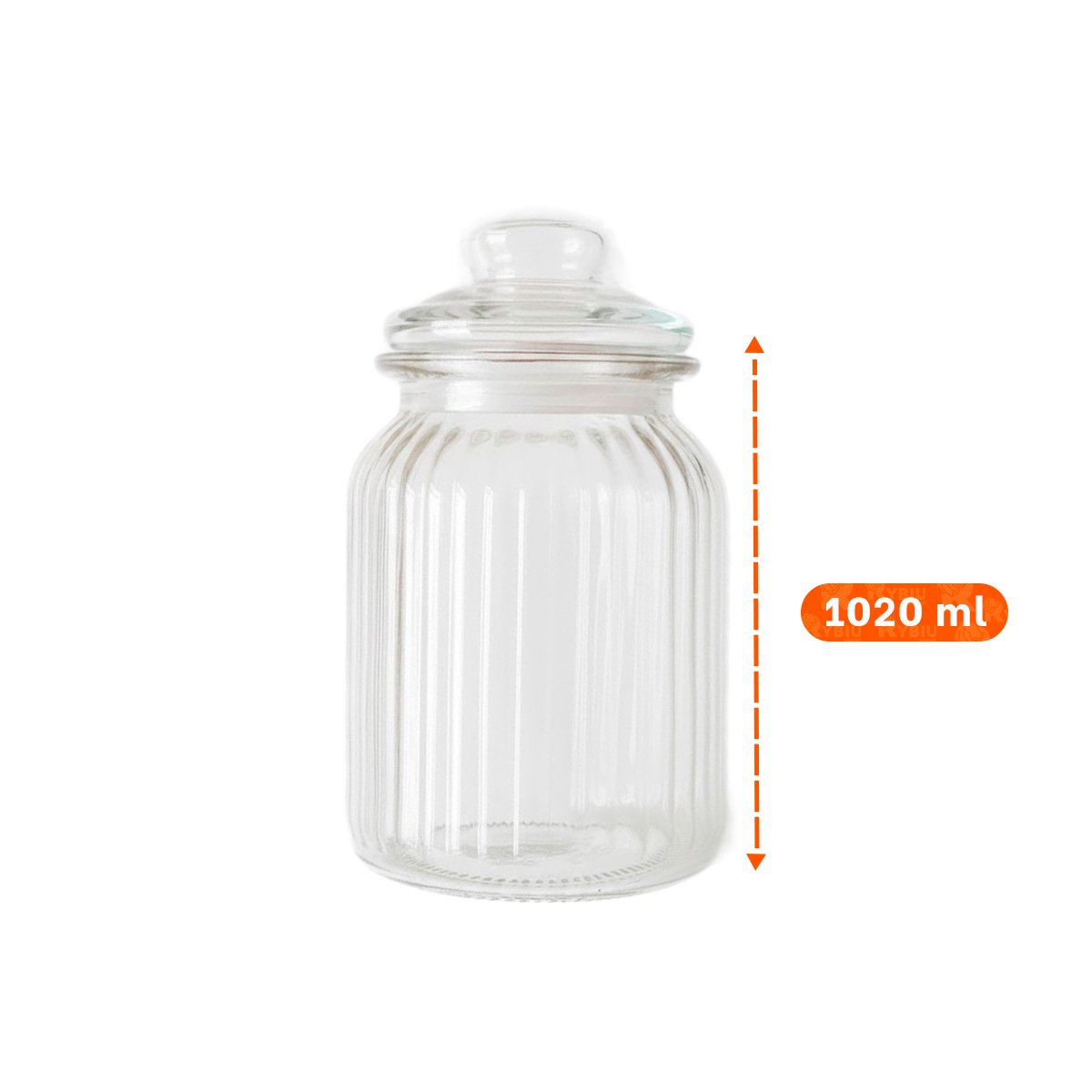 PACK12 RECIPIENTE DE GRANO 1020ML TRANSPARENTE A RAYAS PARA SEMILLAS DE SOL - 4