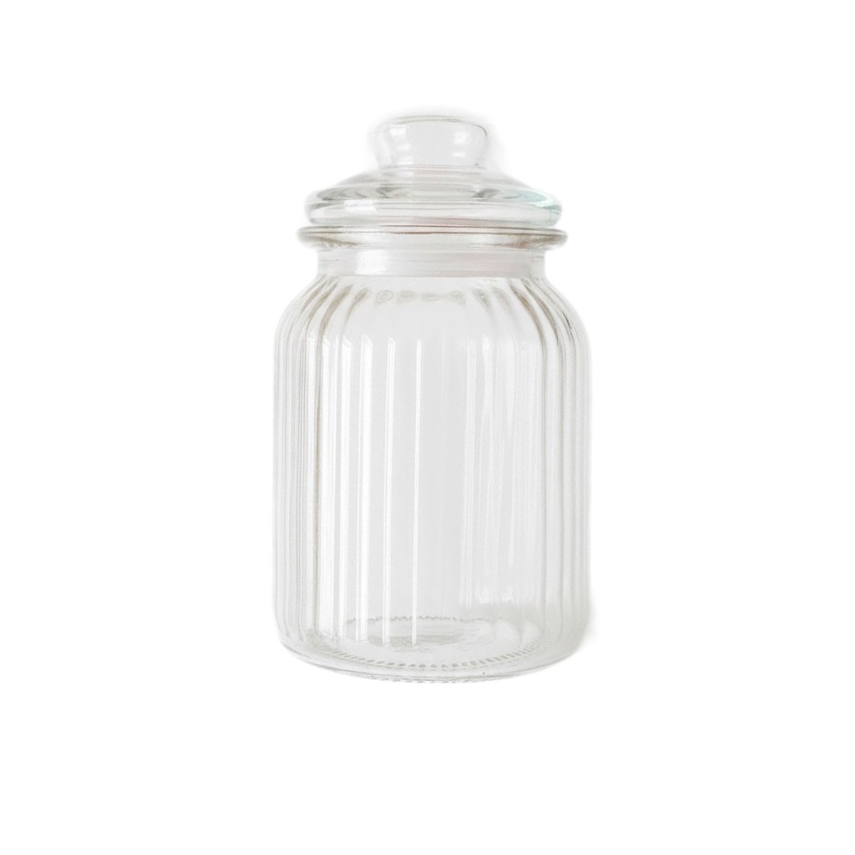ENVASE DE COCINA 1020ML TRANSPARENTE A RAYAS PARA SUS CEREALES HOY YREGALO STICKER - 1