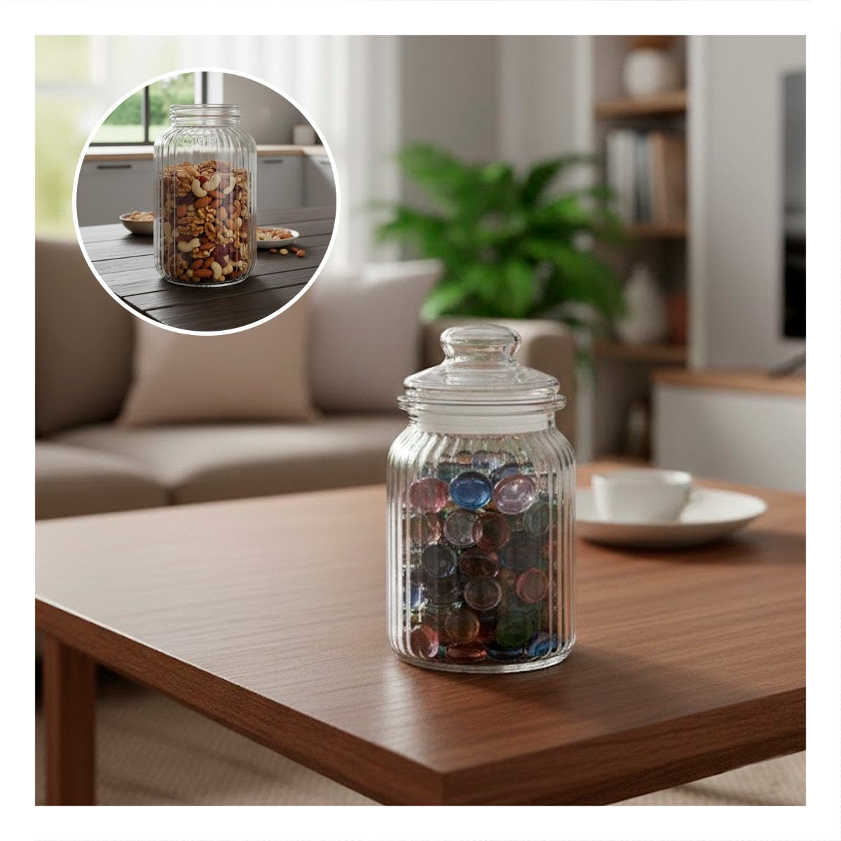 PACK12 BOTELLA DE VIDRIO 1020ML TRANSPARENTE CON RAYAS PARA UNA TARDE DE PAZ YREGALO STICKER - 3