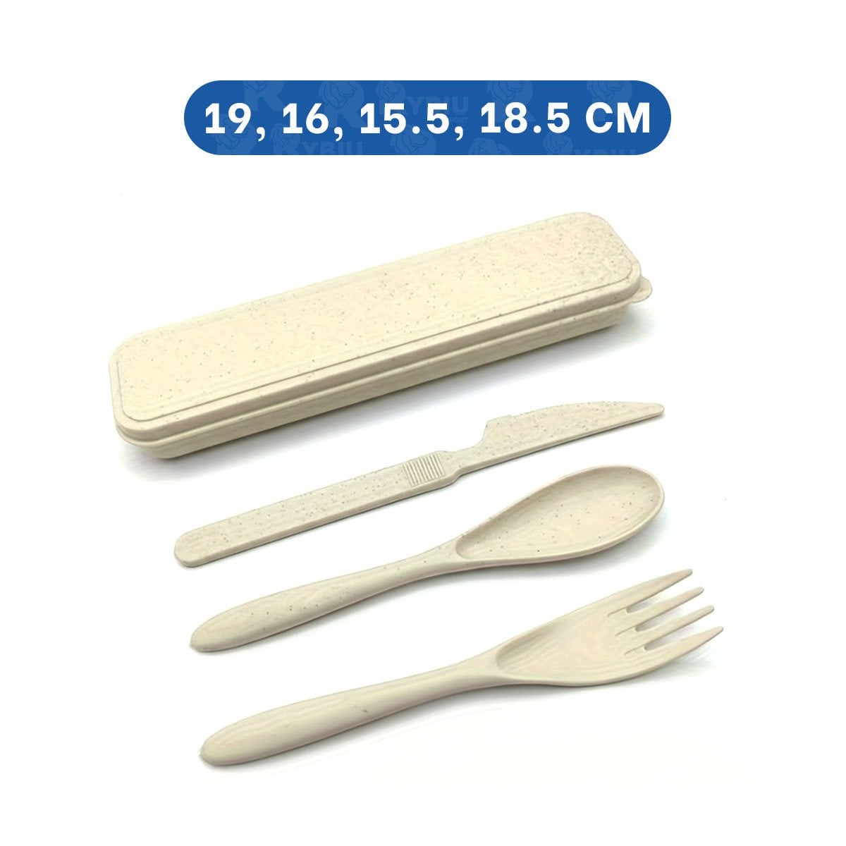PACK2 CUBIERTOS REUTILIZABLES SET DE 3 PIEZAS CON ESTUCHE BEIGE - 4