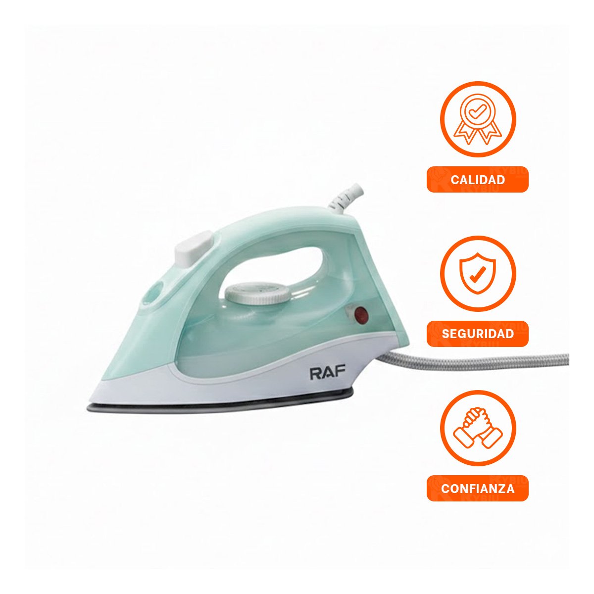 SISTEMA DE VAPOR ELECTRICO VERDE AGUA CON DEPOSITO DE AGUA PARA ROPA SUAVE YSTICKY - 5