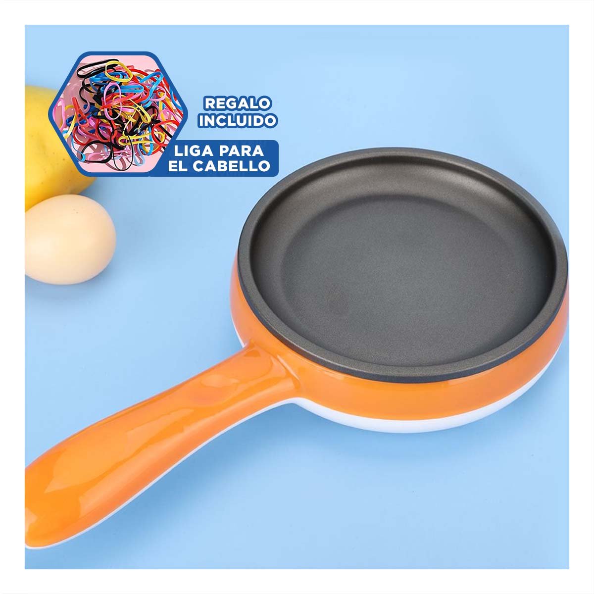 OLLA 2 EN 1 COLOR NARANJA PARA PREPARAR RECETAS FÁCILES YLIGAS REGALO - 2