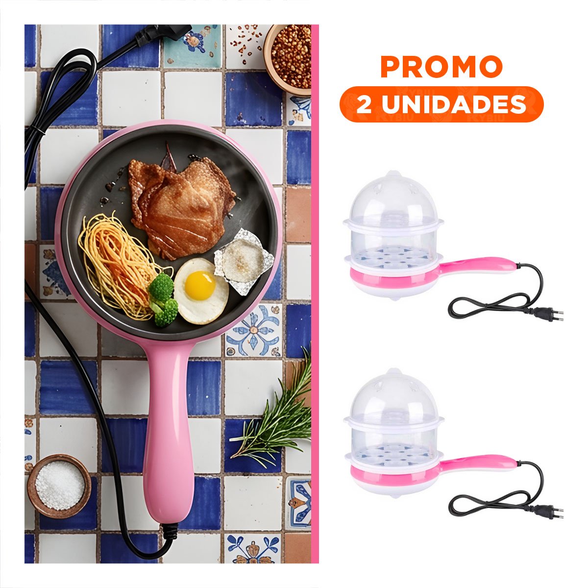 PACK2 POTENTE HERVIDORA ROSADA 2 EN 1 COMODO PARA EL USO DIARIO EN CASA YREGALO STICKER - 1