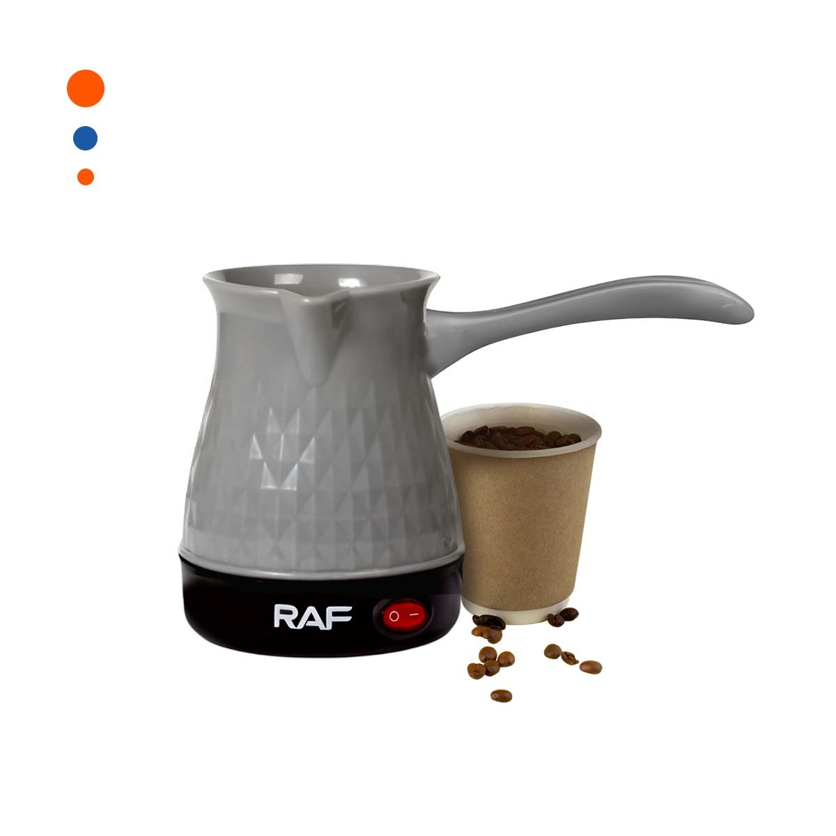 APARATO DE PLASTICO Y ACERO INOXIDABLE 500ML TURCO PLOMO PARA SU COCINA YREGALO STICKER - 1