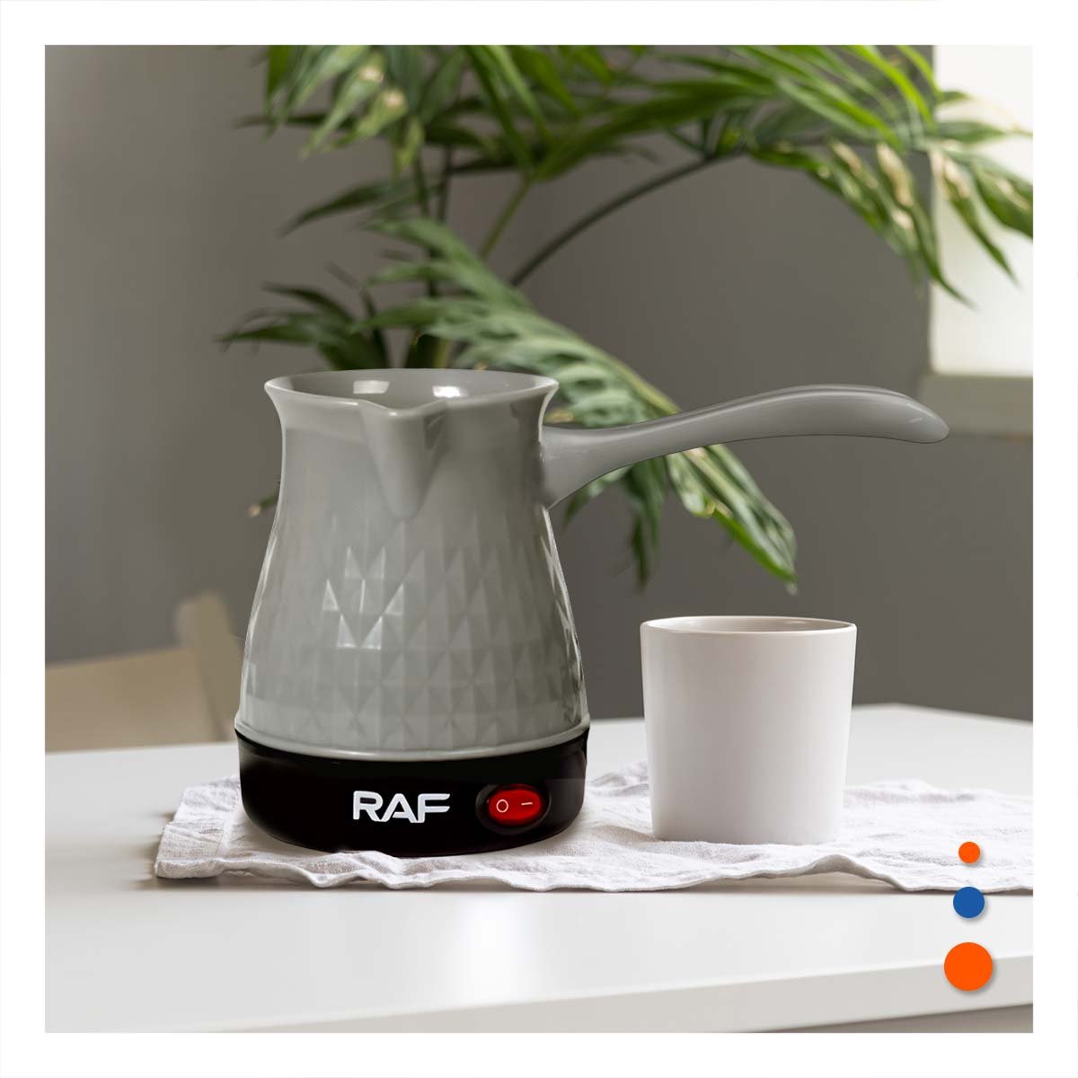 APARATO DE PLASTICO Y ACERO INOXIDABLE 500ML TURCO PLOMO PARA SU COCINA YREGALO STICKER - 2
