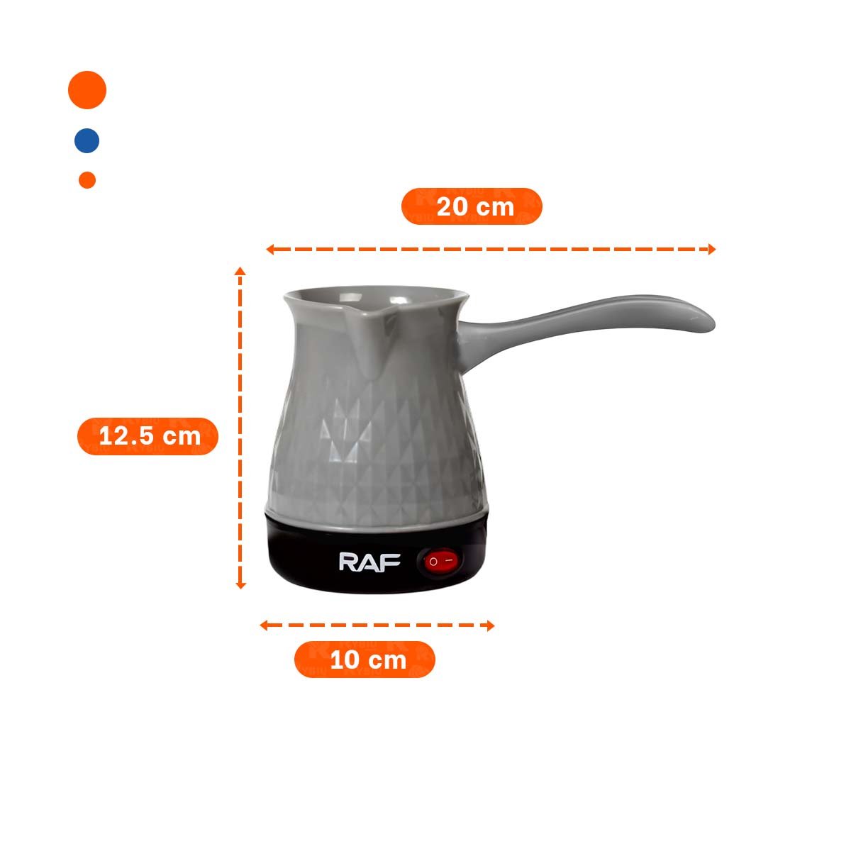 APARATO DE PLASTICO Y ACERO INOXIDABLE 500ML TURCO PLOMO PARA SU COCINA YREGALO STICKER - 4