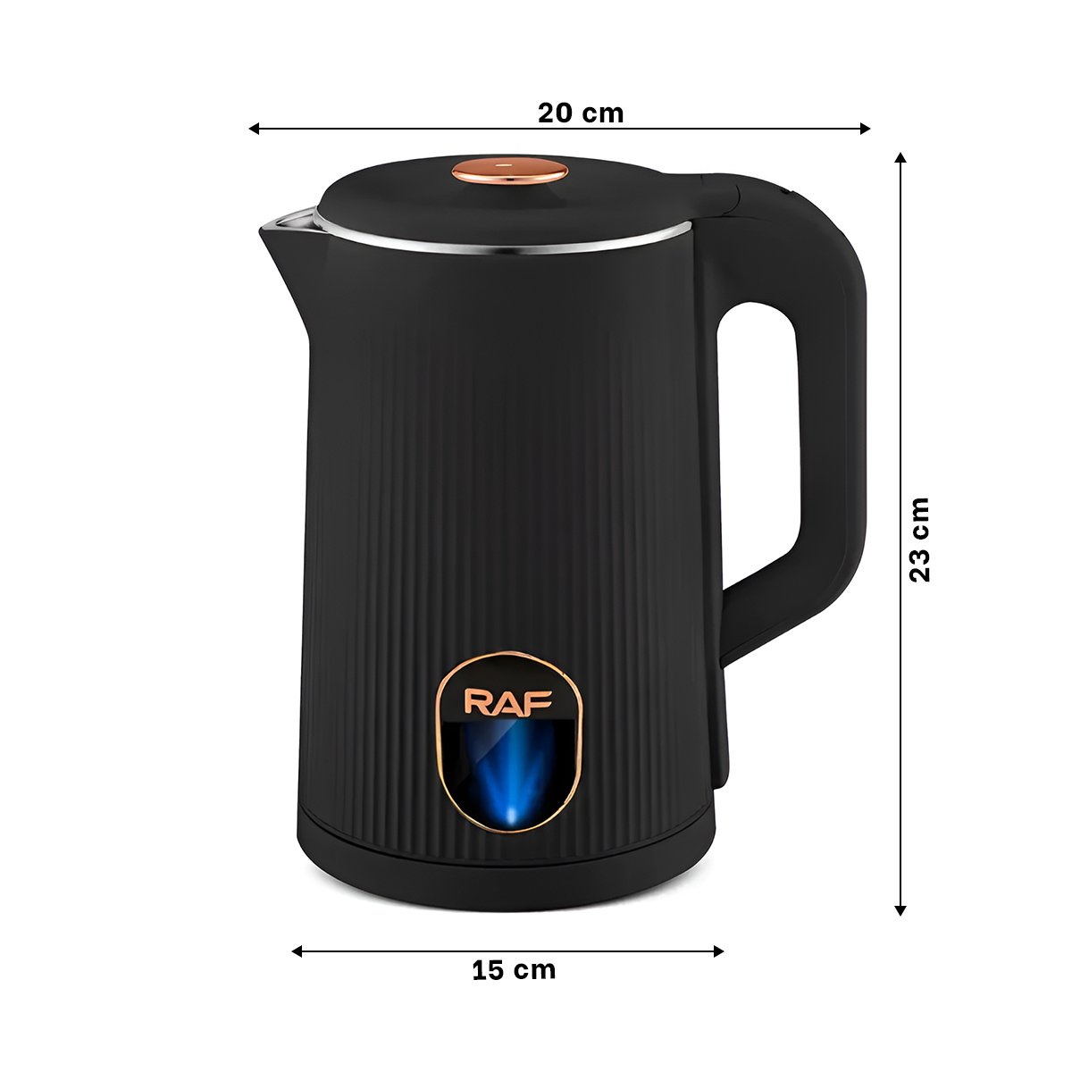 CALENTADOR ELECTRICO COMPACTO Y EFICIENTE COLOR NEGRO 2L PARA COCINA DIARIO YREGALO STICKER - 4