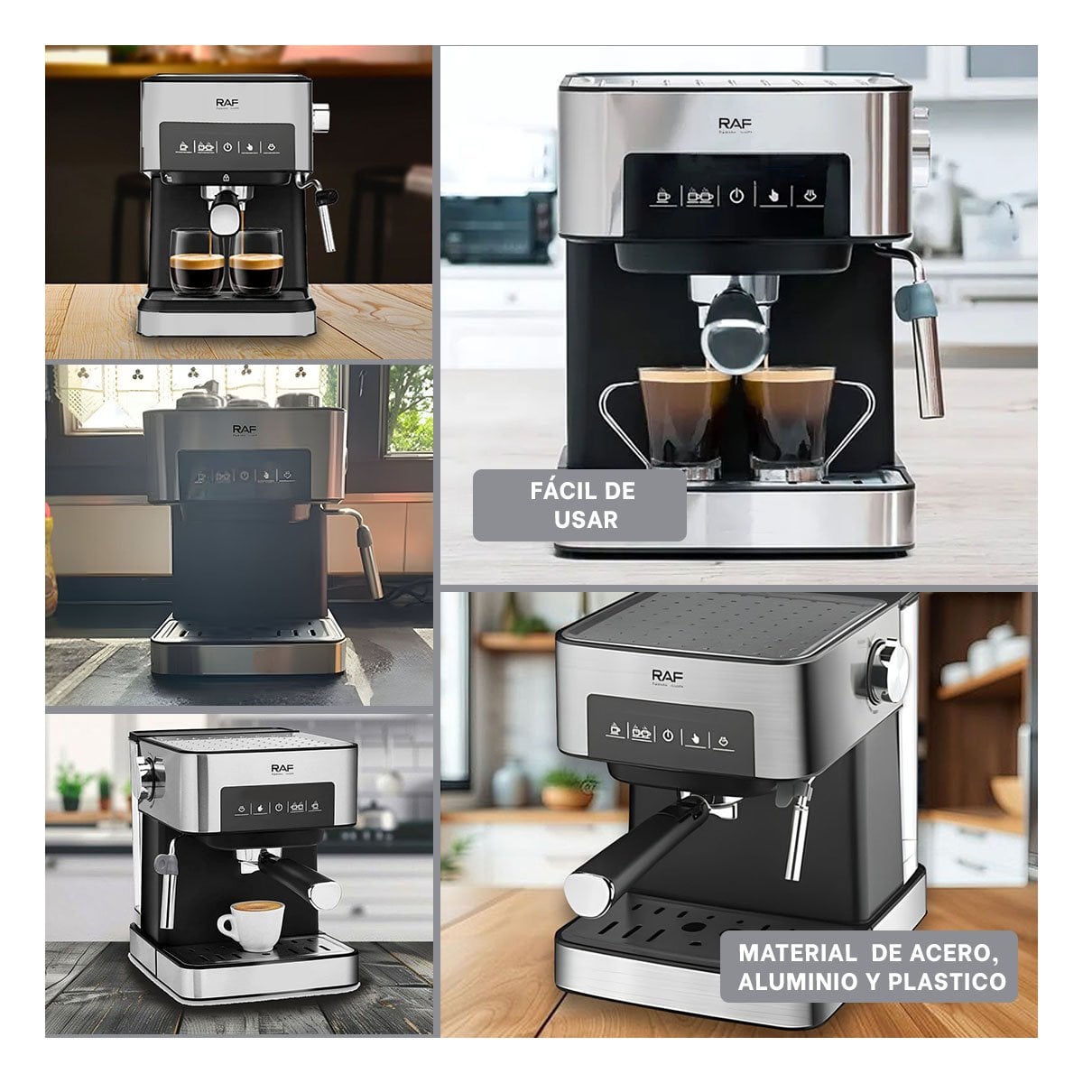MÁQUINA DE CAFÉ 1.6L COLOR PLATEADO CON FILTRO AUTOMÁTICO YPAPEL REGALO - 3