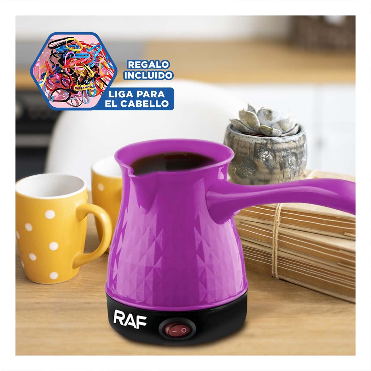 DISPOSITIVO DE ACERO INOXIDABLE 500ML TURCO MORADO Y PLASTICO POTENTE YLIGAS REGALO - 2