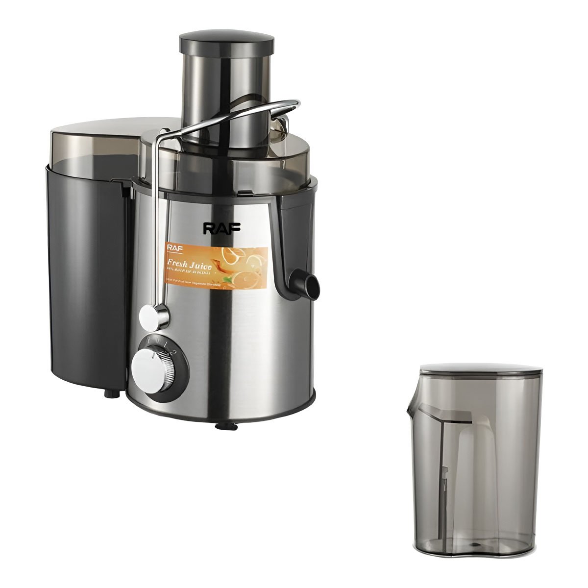 PACK2 EXTRACTOR DE JUGOS ELÉCTRICO COLOR NEGRO CON DISEÑO COMPACTO 1.5L YREGALO STICKER - 2