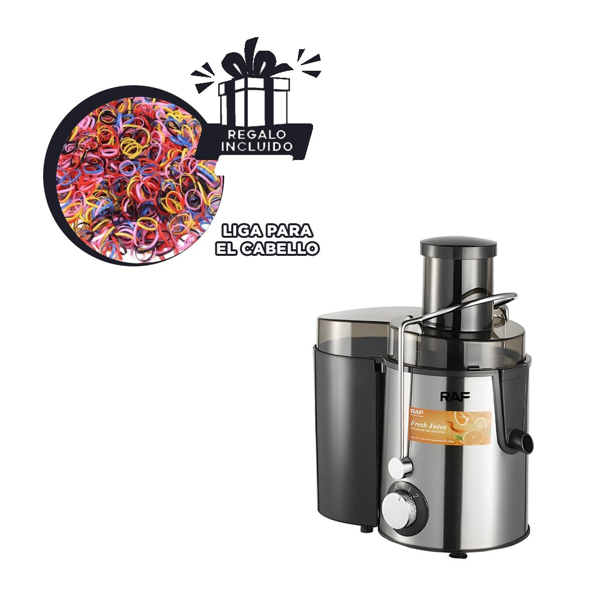 EQUIPO EXTRACTOR DE JUGO 1.5L ELÉCTRICO COLOR NEGRO PARA FAMILIA YLIGAS REGALO - 2