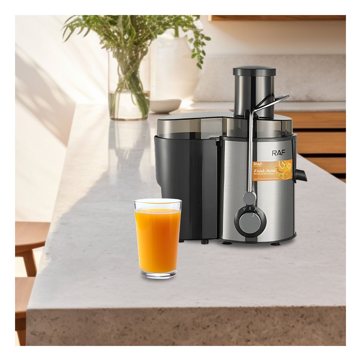 MÁQUINA DE JUGO ELÉCTRICA COLOR NEGRO PARA PREPARAR JUGOS FRESCOS 1.5L YREGALO STICKER - 5