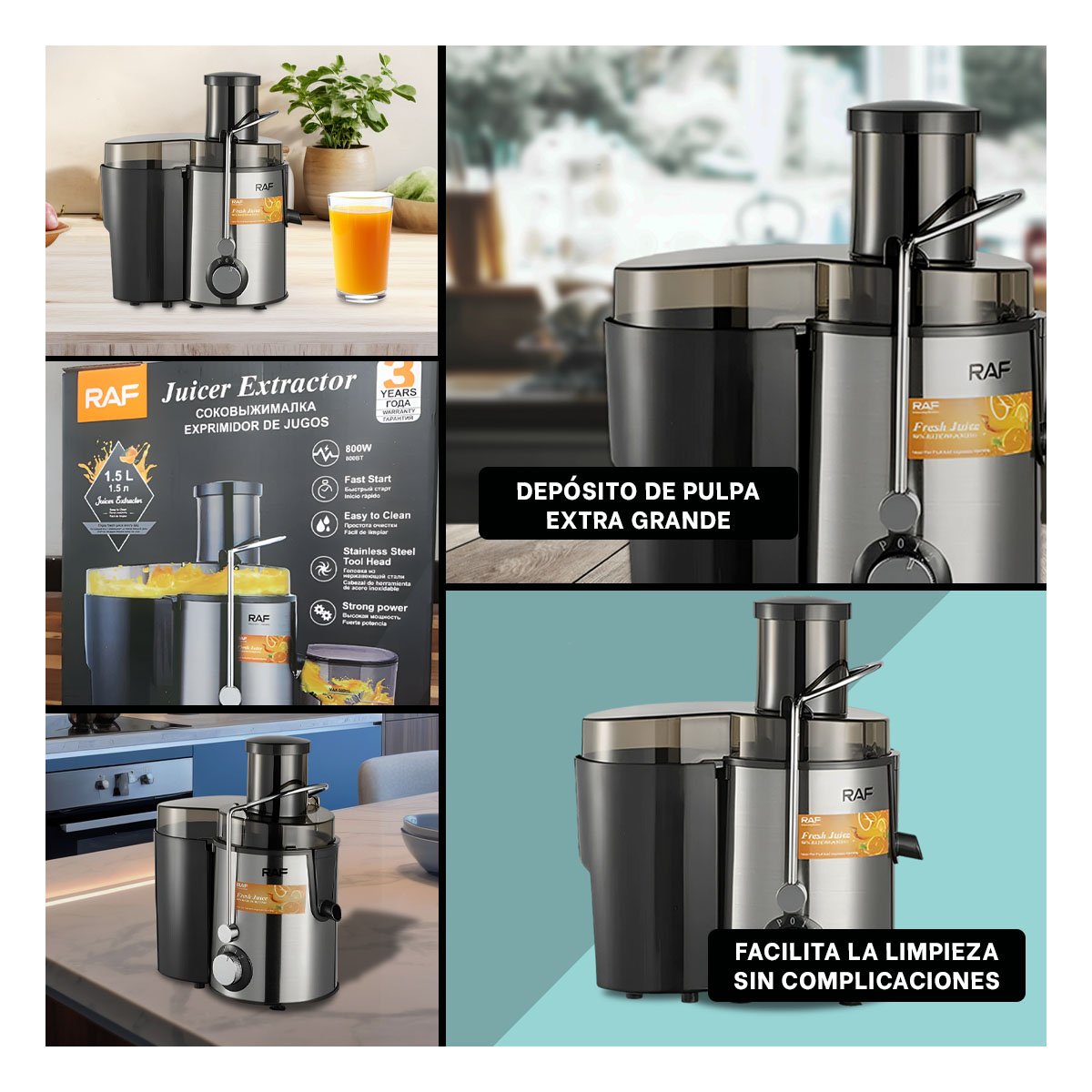 PACK2 MÁQUINA ELÉCTRICA COLOR NEGRO PARA CASA 1.5L YPAPEL REGALO - 3