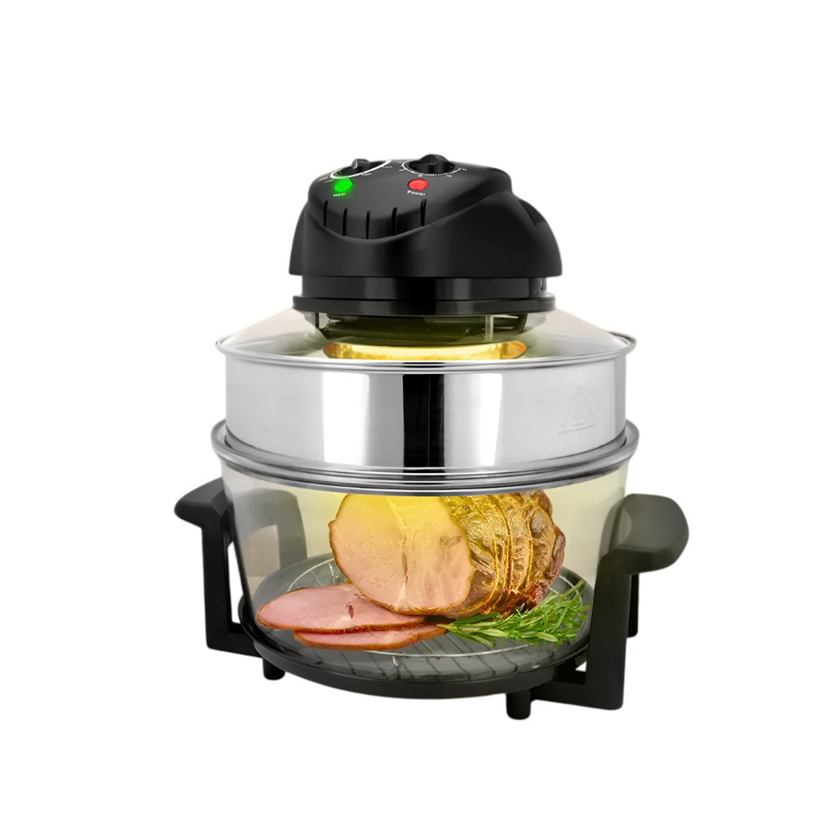 FREIDORA ELECTRICA 8 EN 1 PARA PREPARAR COMIDAS 12 LITROS TRANSPARENTE NEGRO YLIGAS REGALO - 5