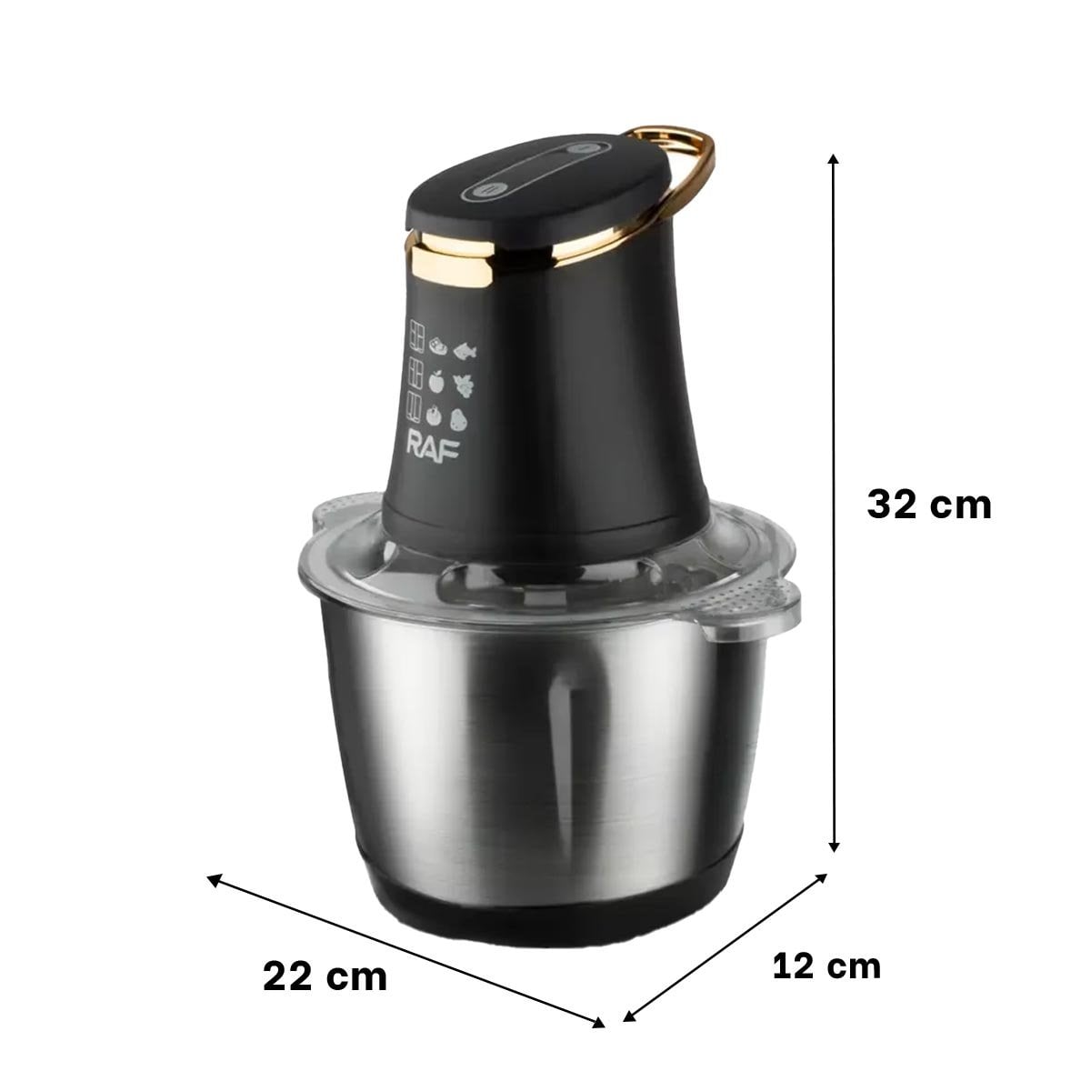 PACK2 TRITURADOR DE ALIMENTOS PARA MOLER 3L COLOR NEGRO - 4