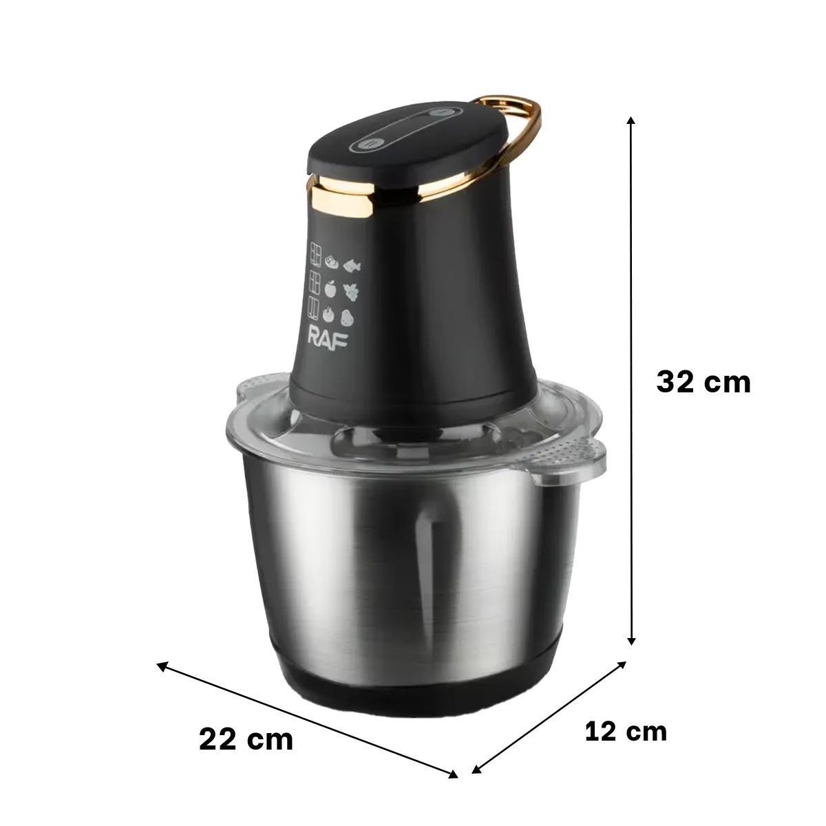 PACK6 PROCESADOR DE ALIMENTOS PARA COCINA 3L COLOR NEGRO - 4