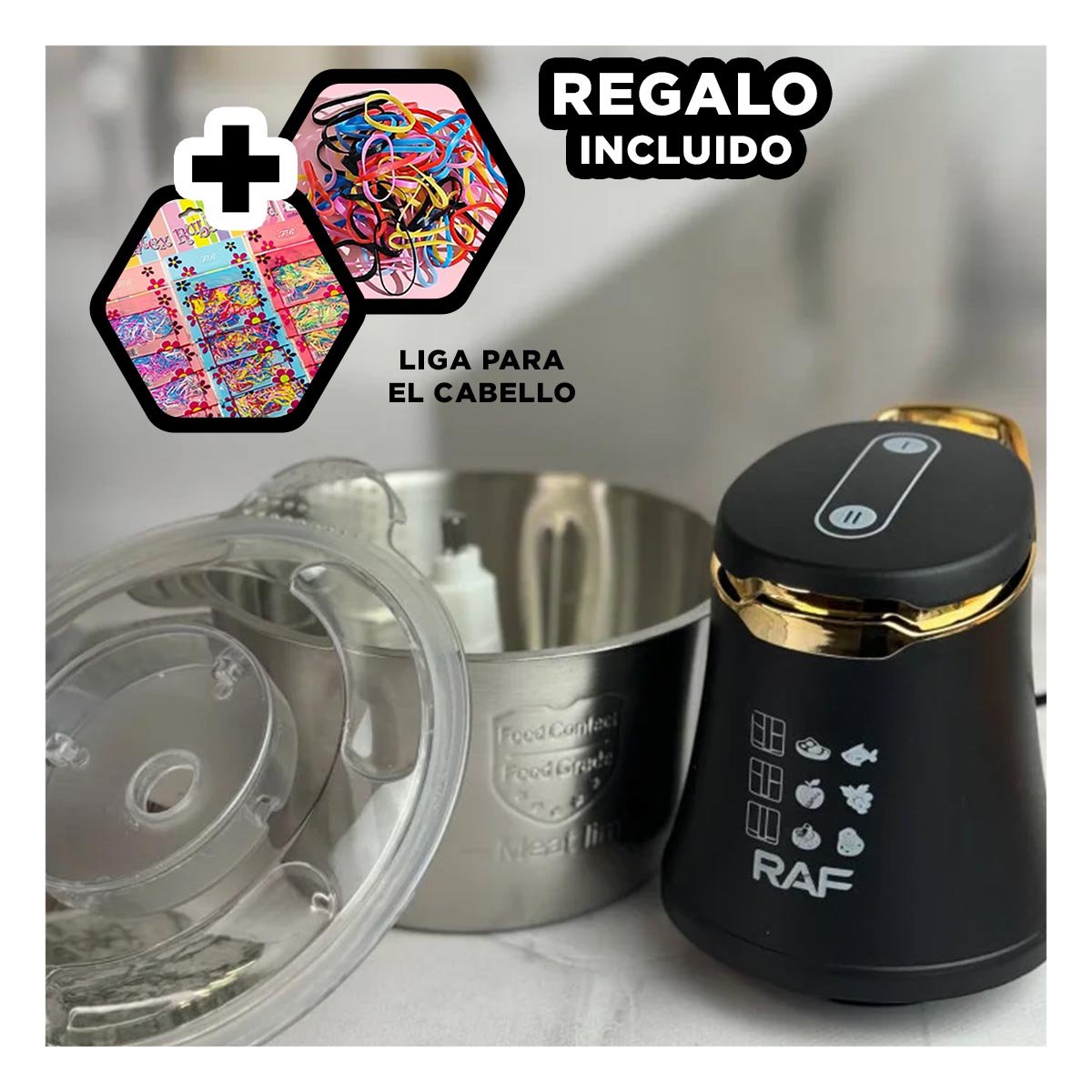 LICUADORA DE ALIMENTOS 3L PARA PURÉS NEGRA YLIGAS REGALO - 2