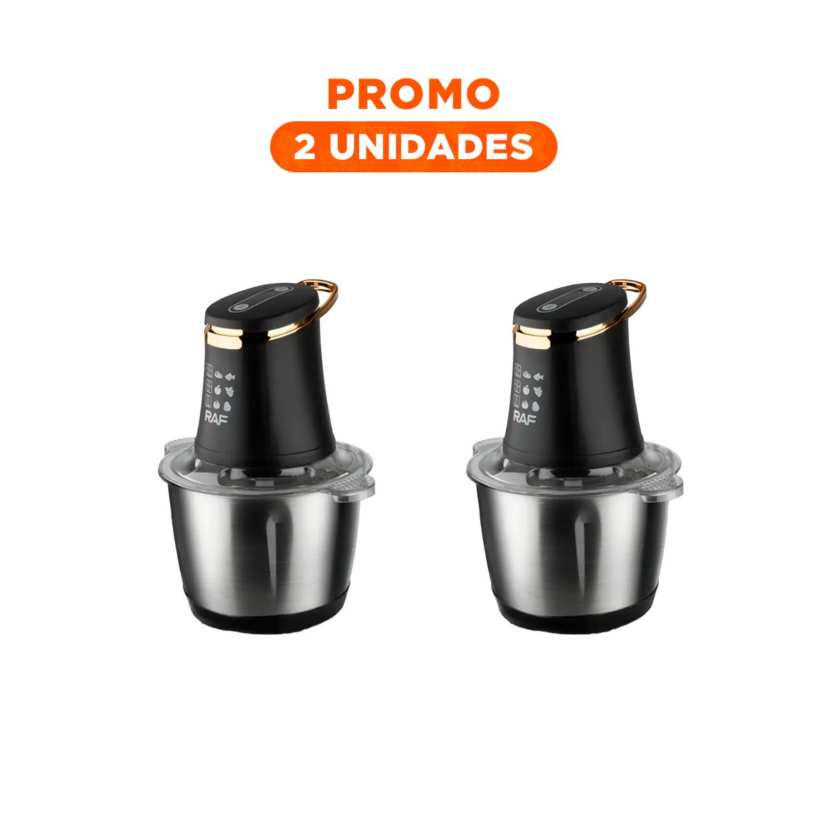 PACK2 LICUADORA DE ALIMENTOS CON ACCESORIOS 3L NEGRO YREGALO STICKER - 1