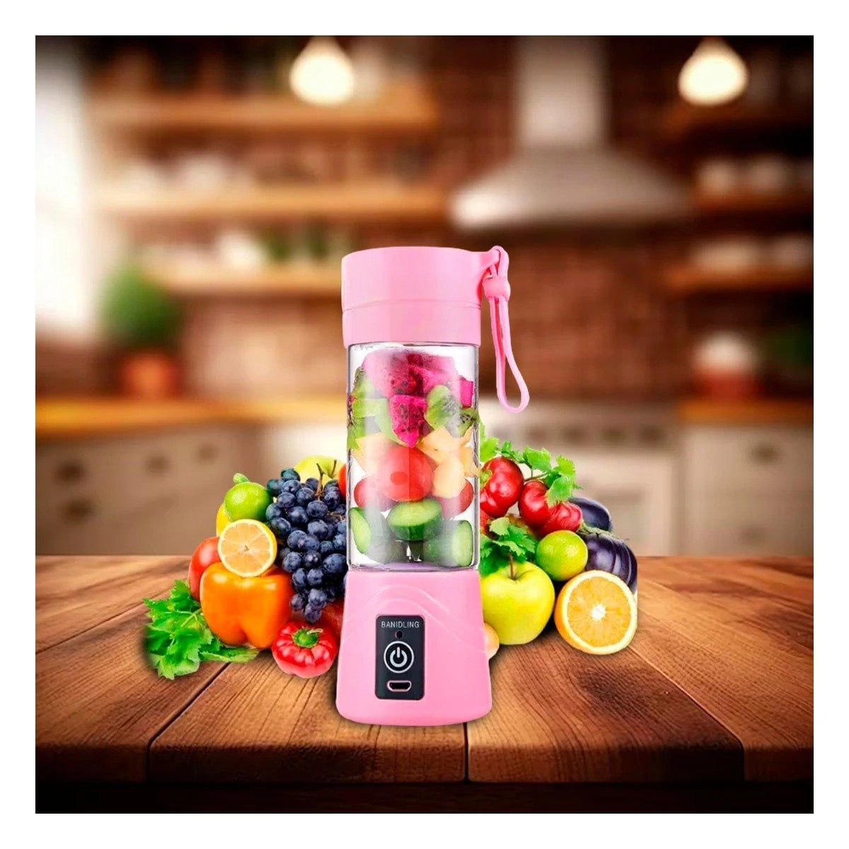 MEZCLADORA PORTATIL ROSADO RECARGABLE PARA JUGOS Y BATIDOS EN CASA YSTICKY - 1