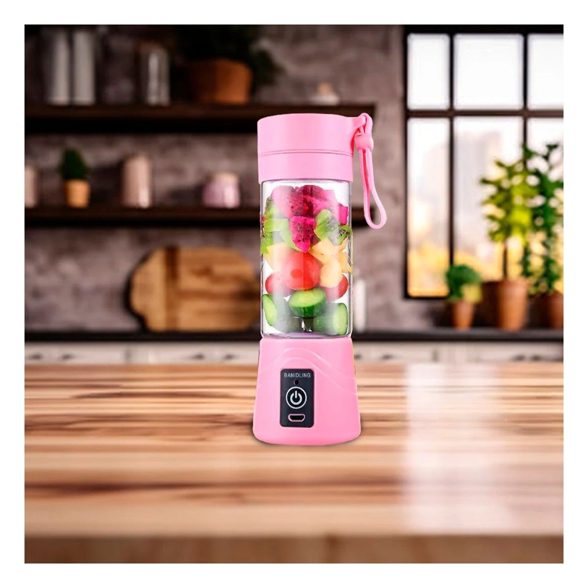 MEZCLADORA PORTATIL ROSADO RECARGABLE PARA JUGOS Y BATIDOS EN CASA YSTICKY - 3