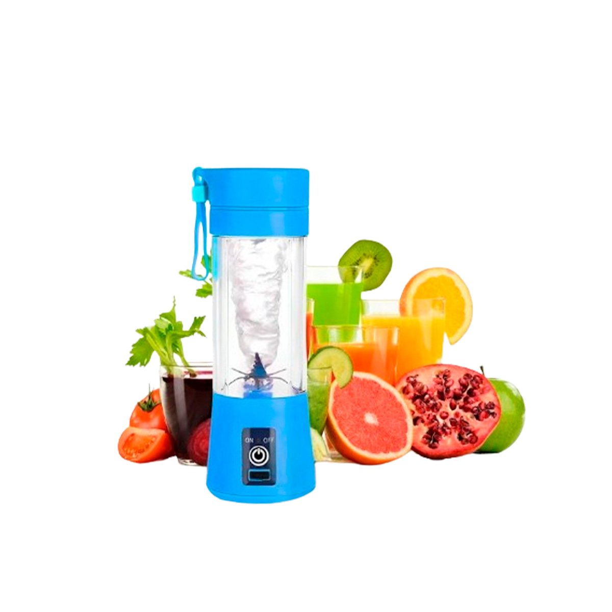 PACK6 TRITURADORA MODERNA PORTATIL AZUL PARA SMOOTHIES NATURALES YREGALO STICKER - 2
