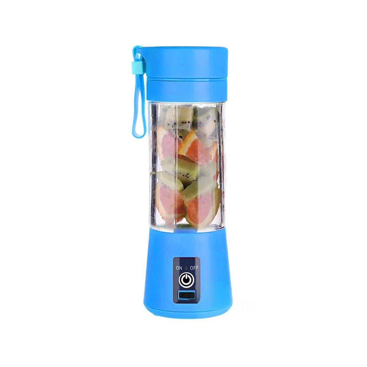 PACK12 PROCESADORA COMPACTA PORTATIL AZUL PARA JUGOS NATURALES YREGALO STICKER - 2