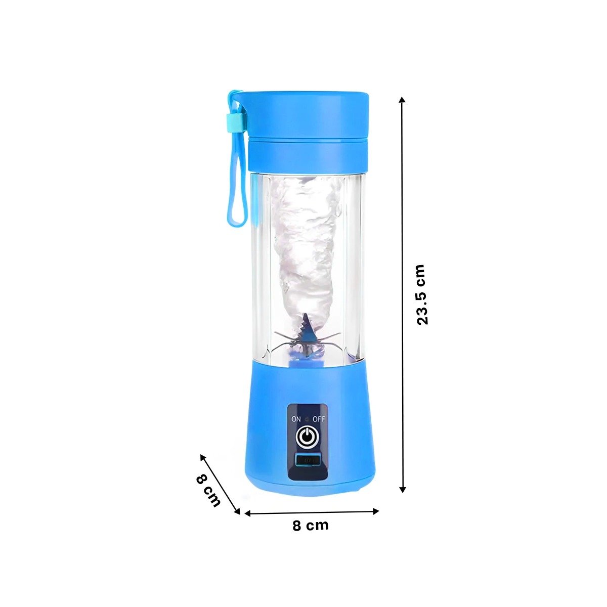 PACK12 LICUADORA PERSONAL PORTATIL AZUL RECARGABLE PARA SMOOTHIES YPAPEL REGALO - 4