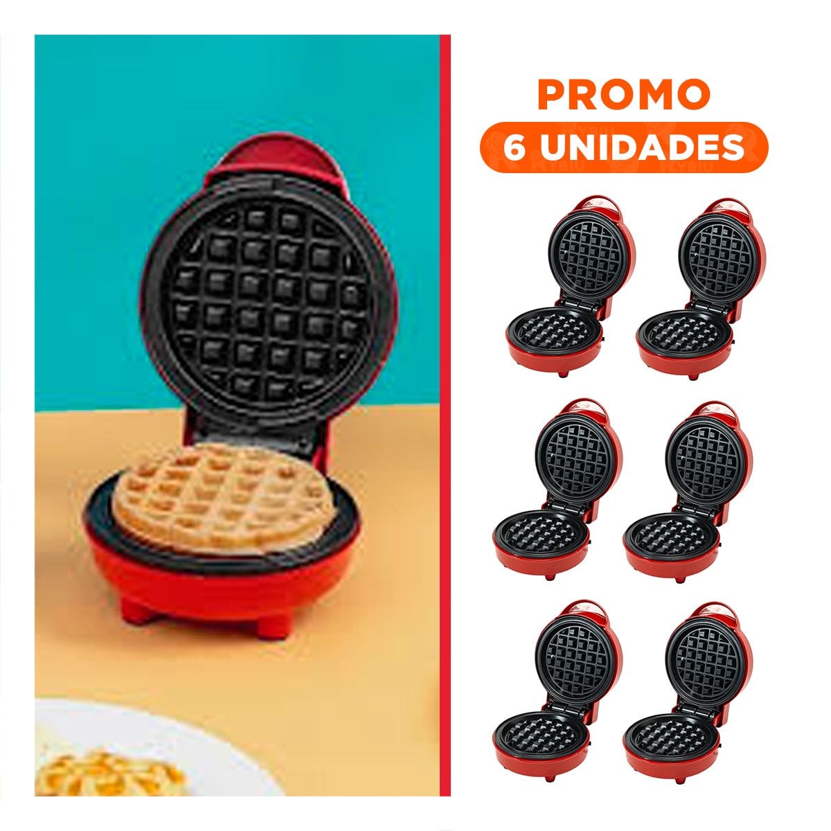 PACK6 REPOSTERA MINI PORTATIL CIRCULAR ROJO NEGRO PARA HOGAR YREGALO STICKER - 1