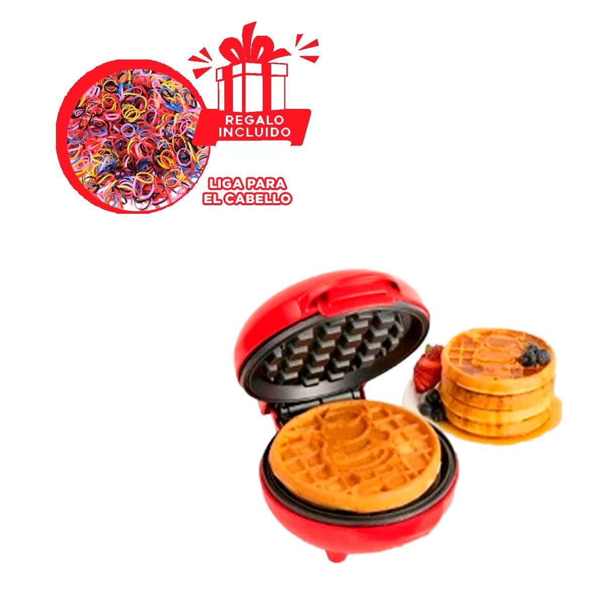 REPOSTERA MINI CIRCULAR ROJO NEGRO CON PLACAS ANTIADHERENTES PARA COCINA EN CASA YLIGAS REGALO - 2