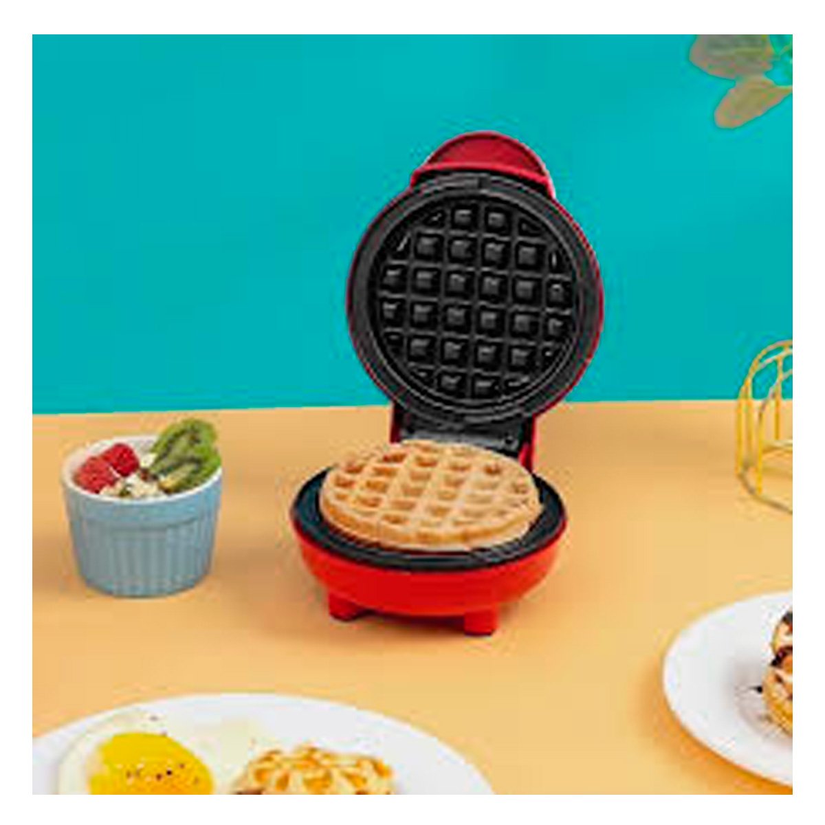 PACK6 SANDWICHERA MINI PORTATIL CIRCULAR ROJO NEGRO PARA CASA YPAPEL REGALO - 5