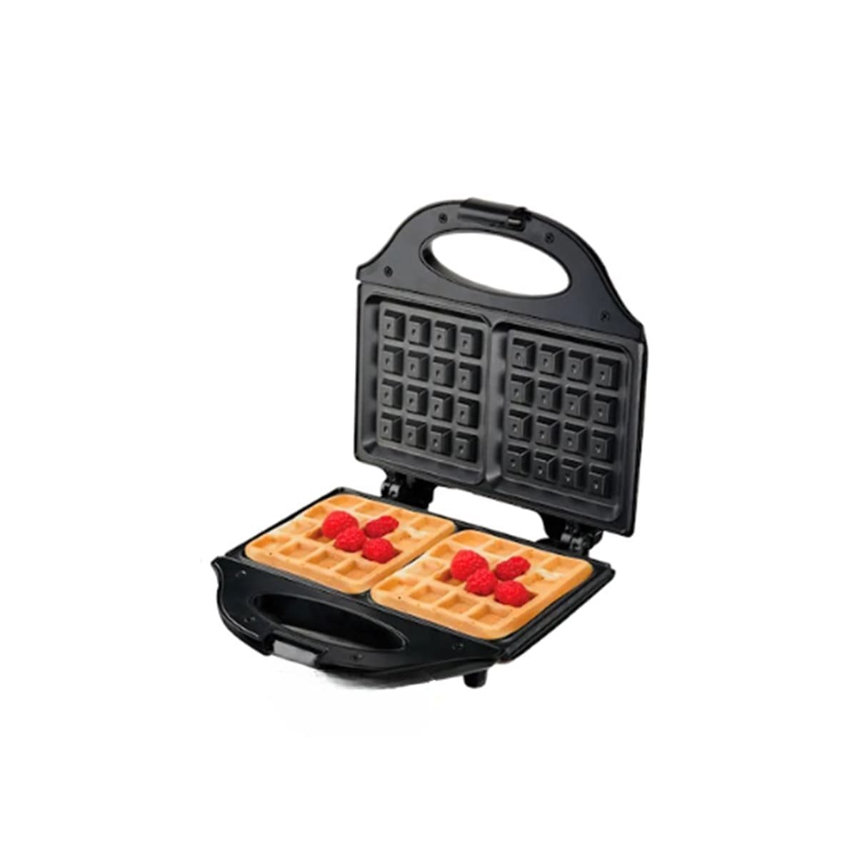 PACK6 COCINA ELECTRICA DOBLE WAFLERA SANDWICHERA NEGRO YREGALO STICKER - 2