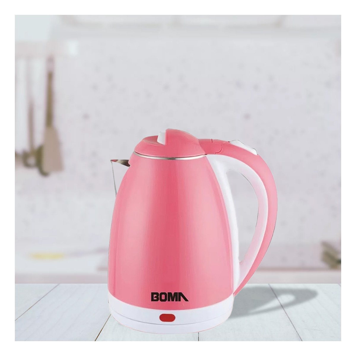 PACK2 CALENTADOR ELECTRICO PORTATIL 2L ROSADO PARA COCINA Y OFICINA - 5
