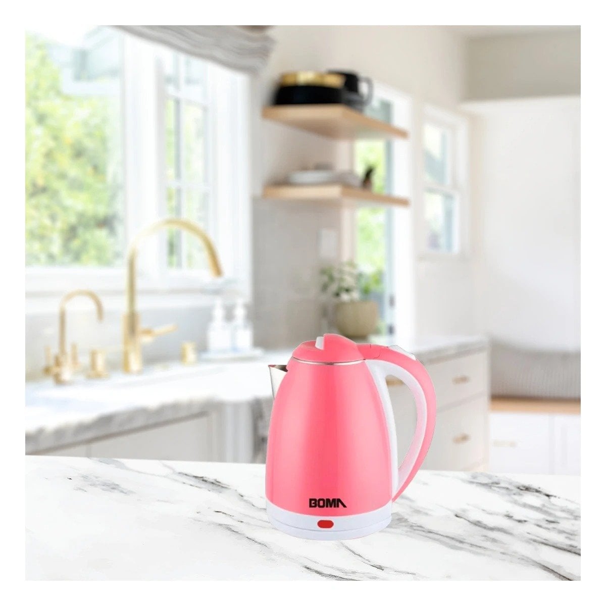 HERVIDOR PEQUEÑO 2L ROSADO PARA COCINA Y OFICINA YSTICKY - 3