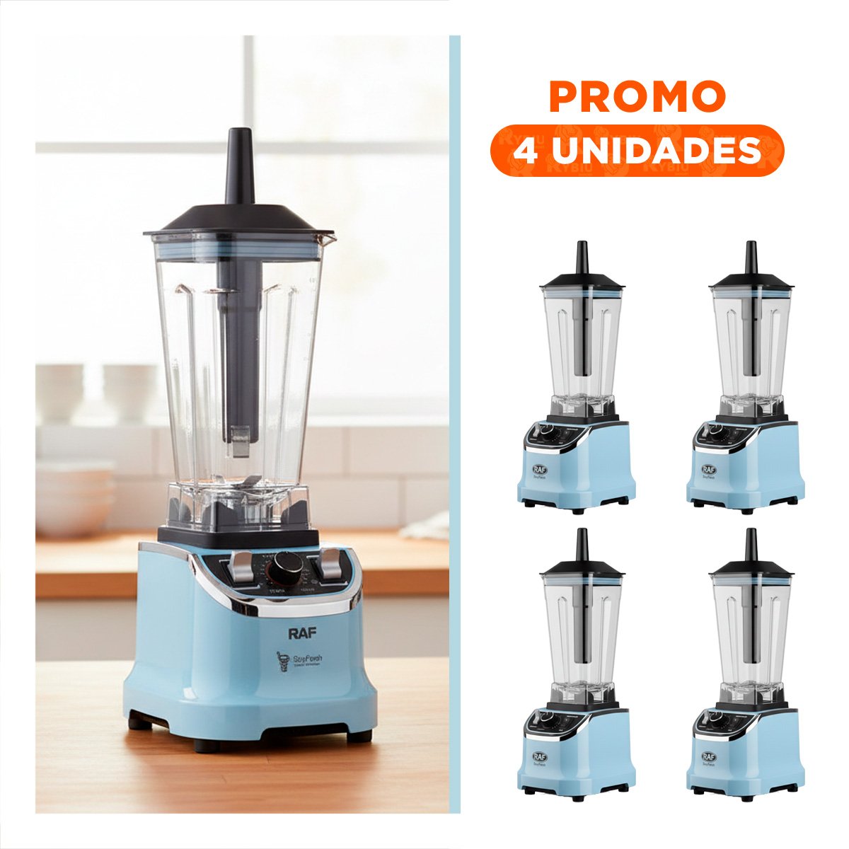 PACK4 PROCESADOR DE BEBIDAS 2L ROJO DE ALTA CALIDAD PARA EL USO DIARIO DE CASA - 1