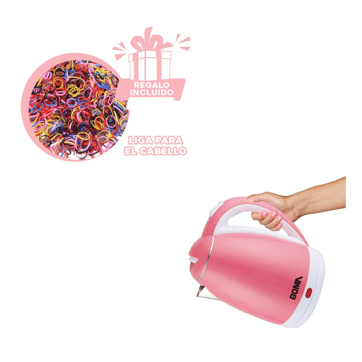 HERVIDOR MODERNO 2L ROSADO CON FUNCION DE AUTOAPAGADO YLIGAS REGALO - 2