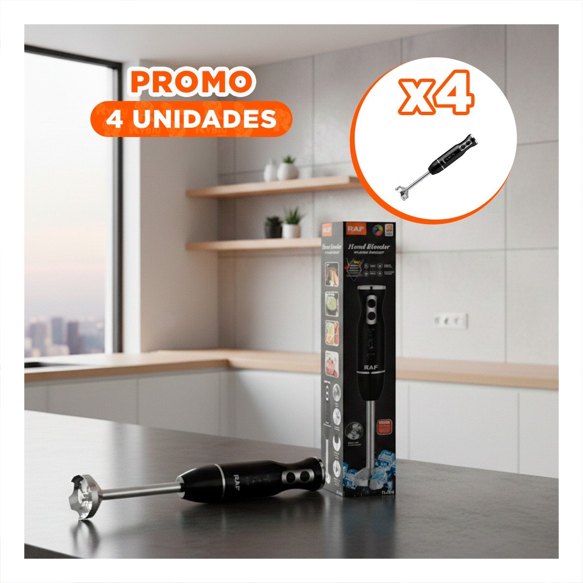 PACK4 PICADOR PARA COCINA VERSATIL CON TECNOLOGIA DE PUNTA DE COLOR NEGRO PURO YPAPEL REGALO - 1