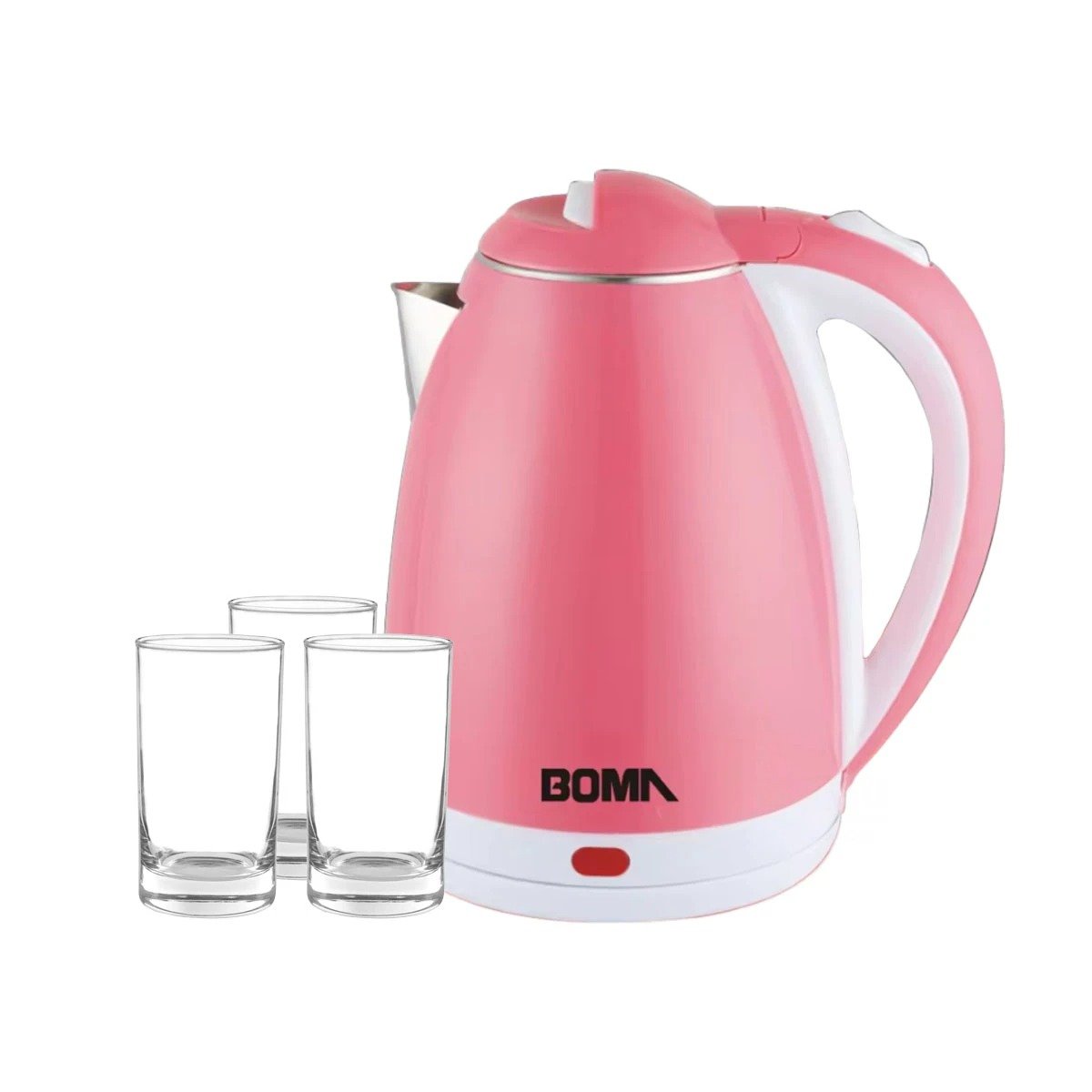 PACK2 CALENTADOR COMPACTO 2L ROSADO CON DISEÑO MODERNO Y PRACTICO YREGALO STICKER - 2