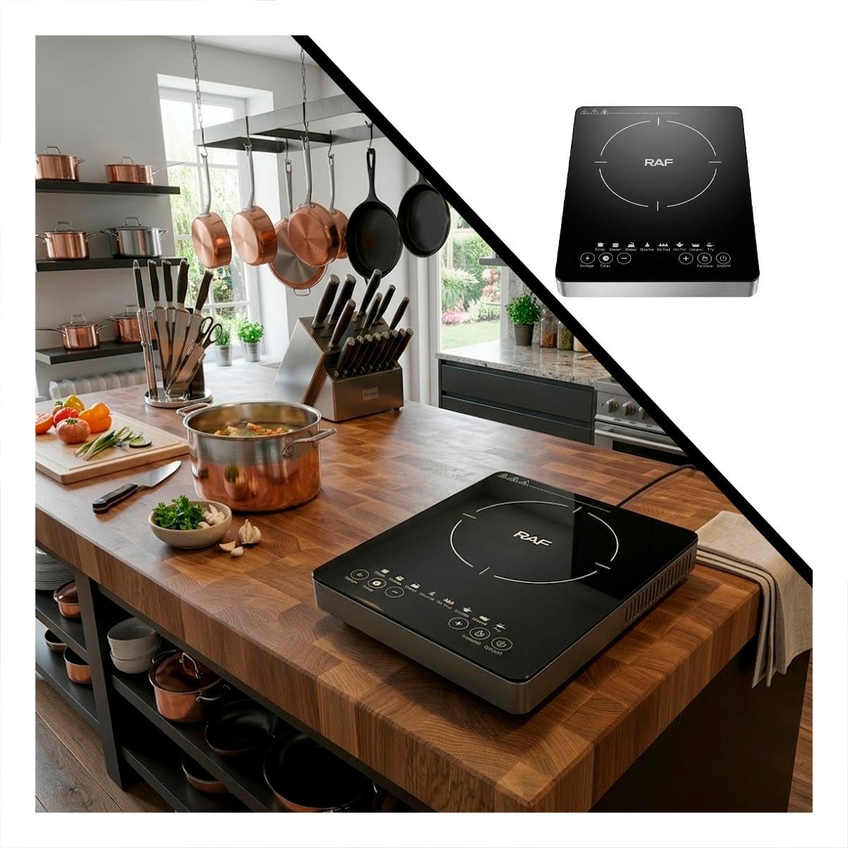 ANAFE DE INDUCCION PORTATIL 1 HORNILLA PARA COCINA MODERNA YSTICKY - 5