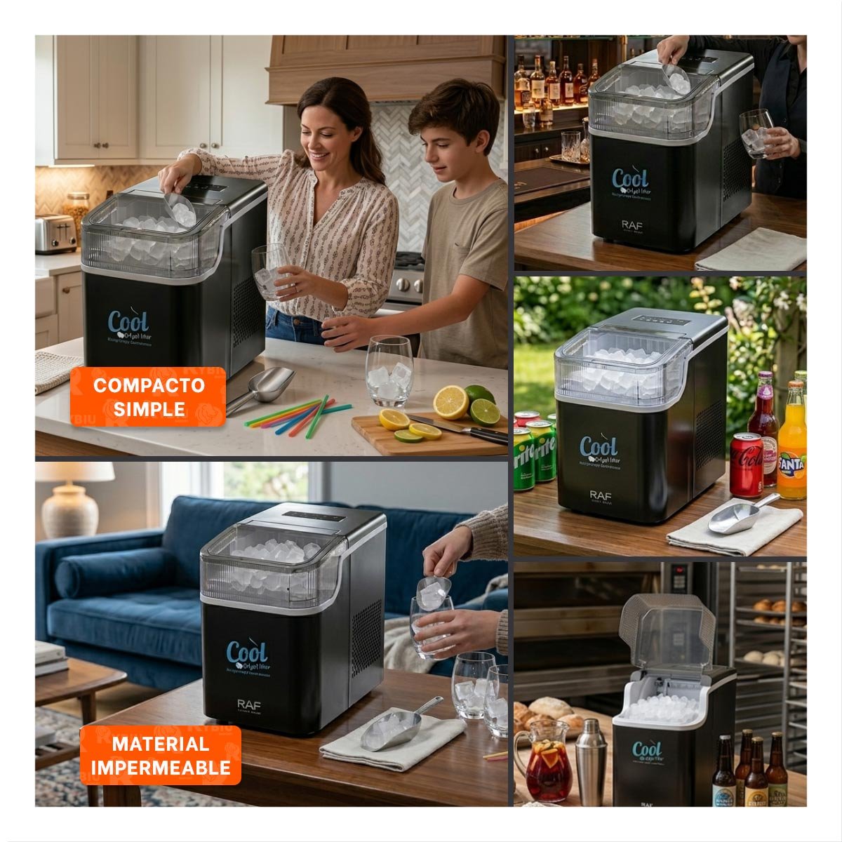 APARATO DE ACERO INOXIDABLE DE HIELO NEGRO PARA REFRESCAR BEBIDAS EN LA CASA YLIGAS REGALO - 1