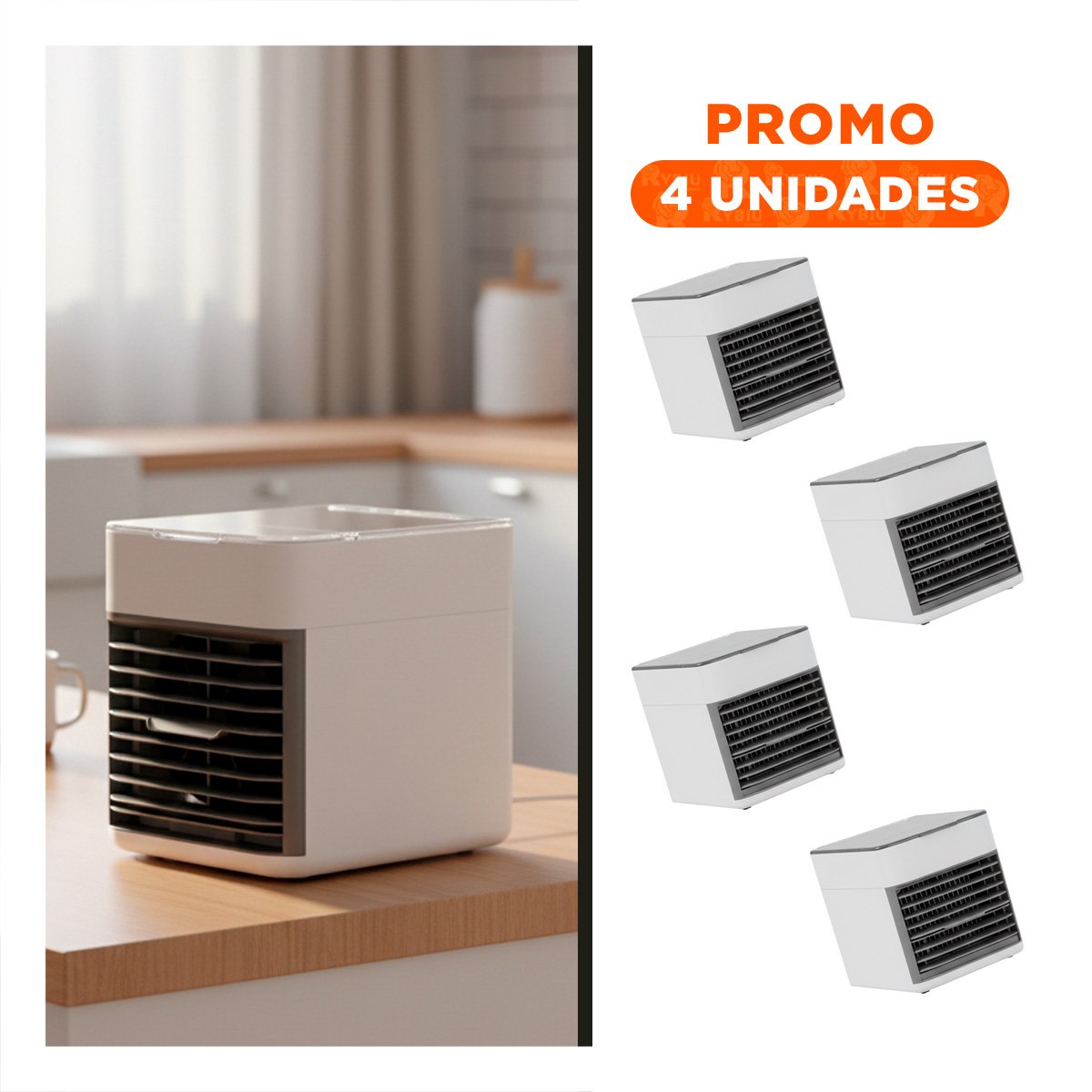 PACK4 AIREADOR AIRE PRACTICO DE PLASTICO BLANCO PARA VERANO CON FLUJO REFRESCANTE - 1