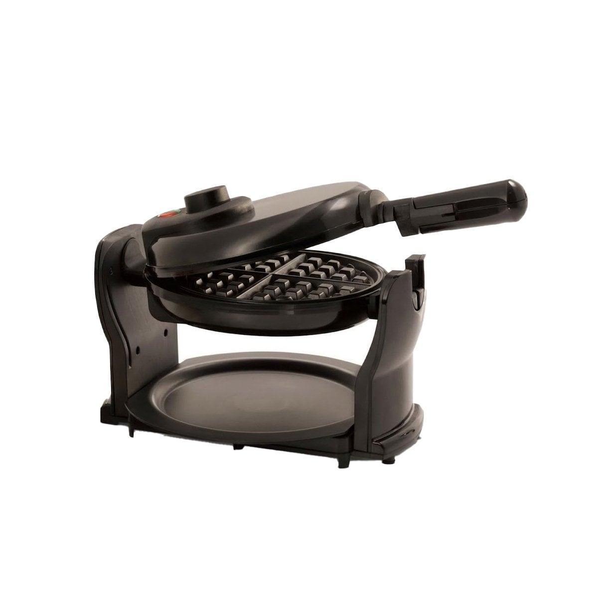 PREPARADOR DE WAFLES GIRATORIO DE ALUMINIO NEGRO PARA DESAYUNOS EN FAMILIA YREGALO STICKER - 1
