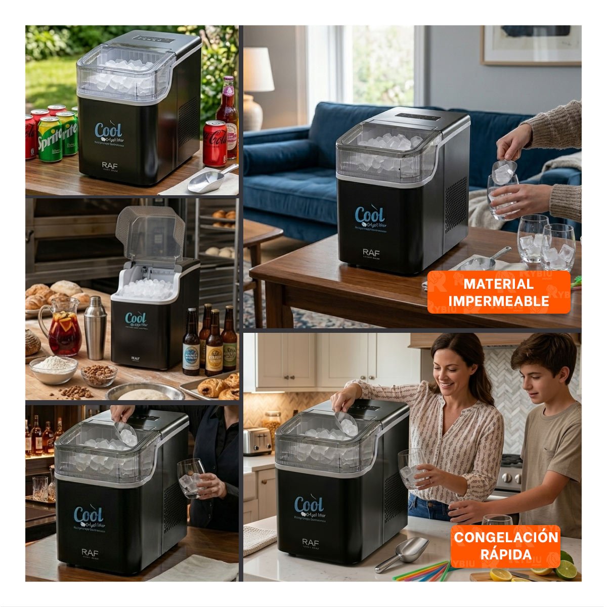PROCESADOR DE ACERO INOXIDABLE NEGRO DE HIELO PARA COCINA Y OFICINA LOCAL YPAPEL REGALO - 3