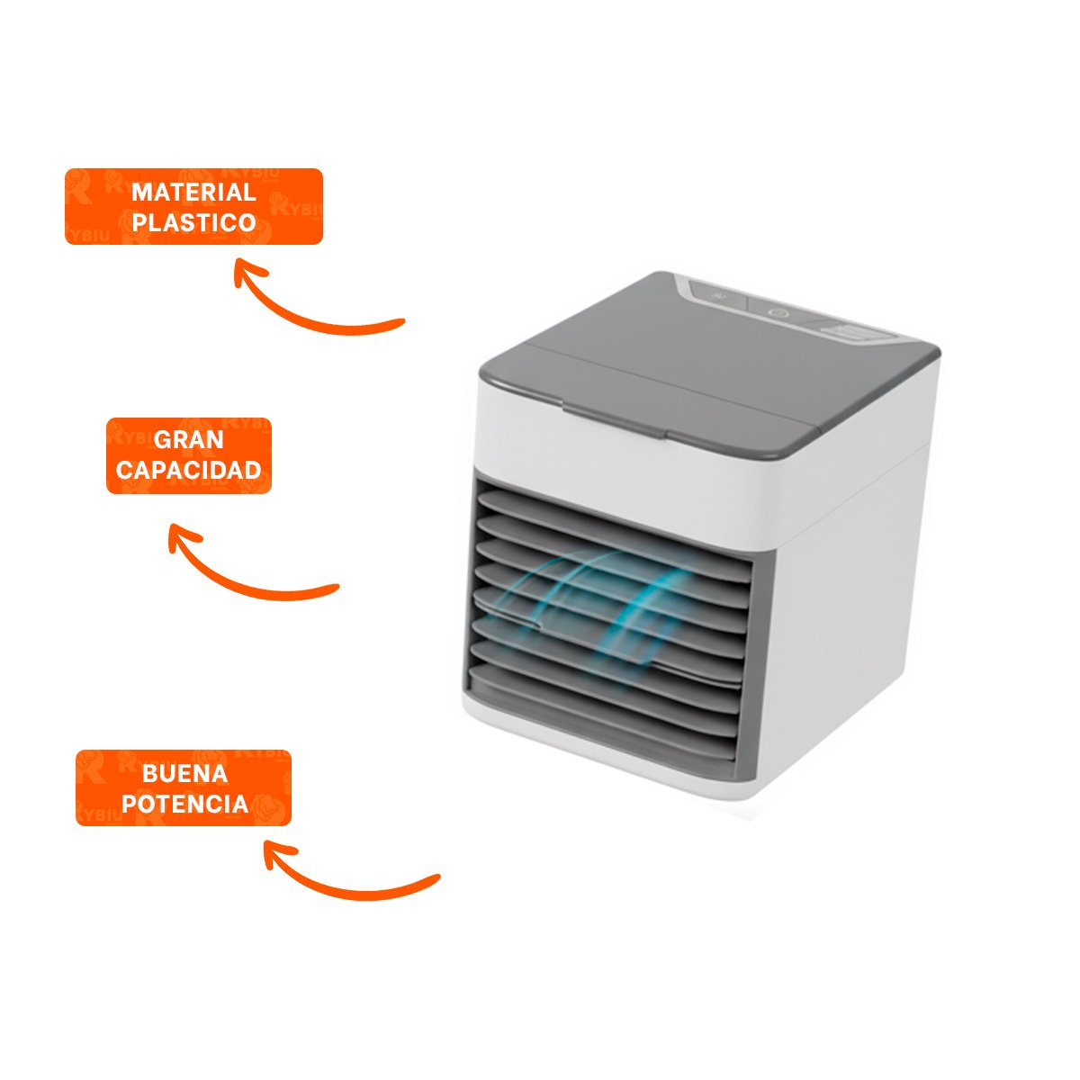 CLIMATIZADOR AIRE PERSONAL BLANCO DE PLASTICO PARA HOGAR Y OFICINA USB YPAPEL REGALO - 5