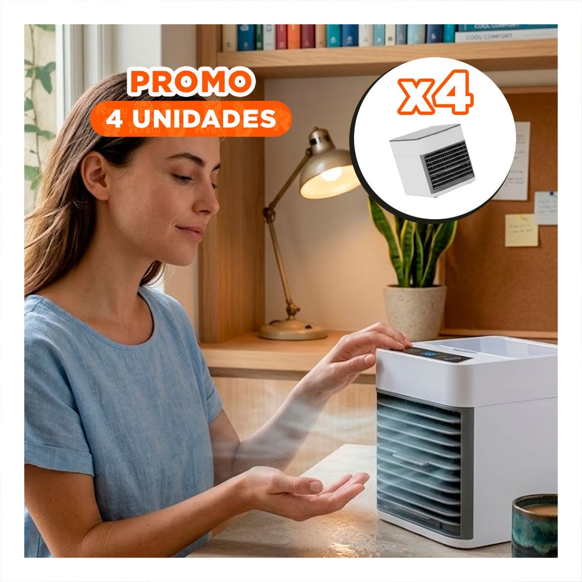 PACK4 REFRESCADOR AIRE LIGERO DE PLASTICO BLANCO CON DISENO UNICO YPAPEL REGALO - 1